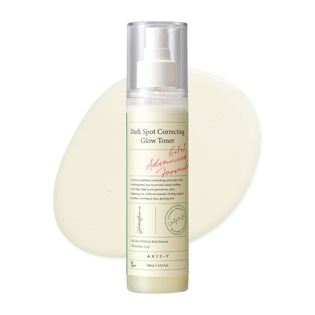 AXIS-Y Dark Spot Correcting Glow Toner with 5% Niacinamide, 4.23 fl. oz. | 98% Pure Glutathione, 5% Niacinamide, BHA & Hyaluronic Acid Improve Skin.