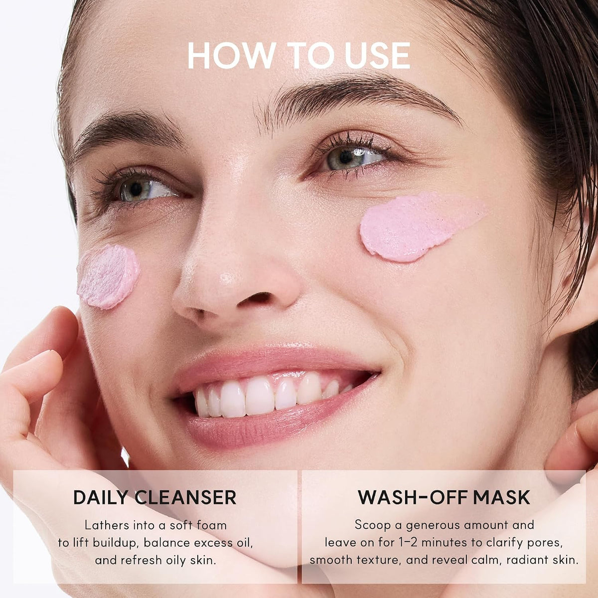 Arencia Rosehip Rice Mochi Face Cleanser & Daily Scrub - Moisturizing, Exfoliating & Deep-Cleansing - All Skin Types with Rice Powder & Rice Water (4.23oz)