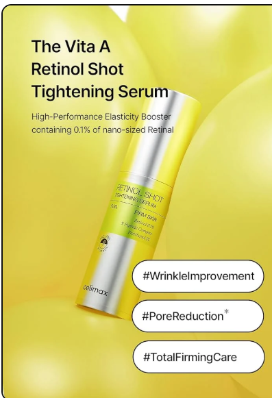 Celimax Retinol Shot Tightening Pore-Minimizing Serum 30ml | Korean Retinol Serum